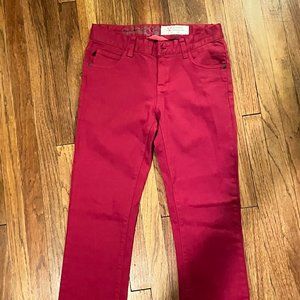 Red Straight Leg Jeans